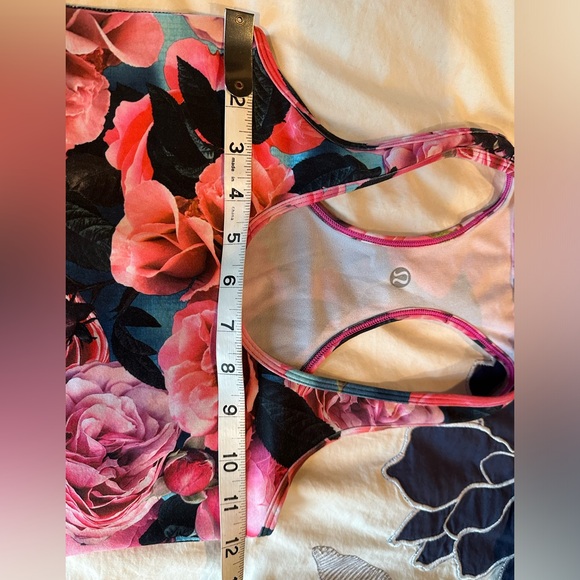 NWOT lululemon athletica Pink Floral Racerback Tank Top - Picture 6 of 8